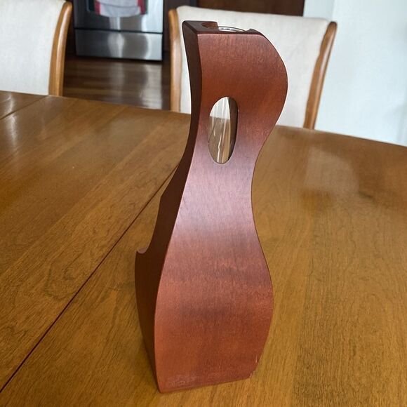 Kino Guerin Furniture Artist Exotic Wood & Glass Bud Vase Sculpture - Picture 3 of 6